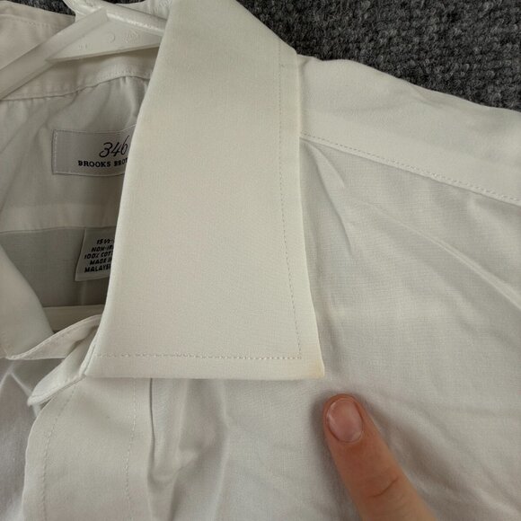 Brooks Brothers Non Iron Button Up Shirt Long Sleeve Men White 15.5 32 Woven ** - Picture 11 of 16